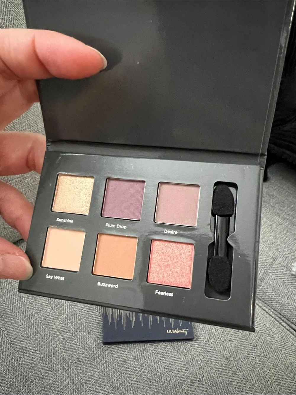 Ulta Beauty Eyeshadow Palettes and Brush Set – Black, Navy, Beige